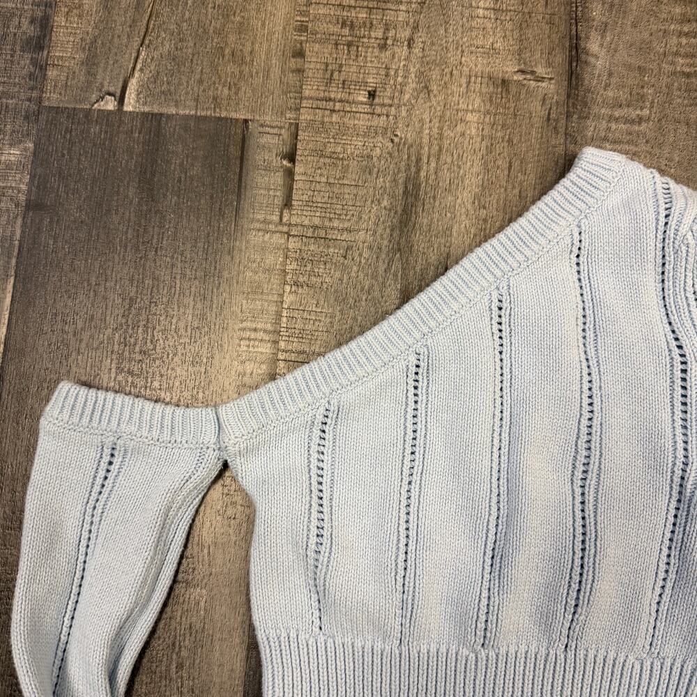 MAJORELLE Light Blue Off-the-Shoulder Sweater - Picture 6 of 8